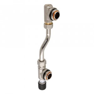 Байпас коллекторный 200 мм с перепускным клапаном VALTEC тупиковый из латуни / Замыкание потока теплоносителя на распределительный коллектор