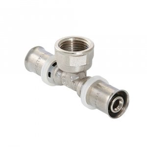 Тройник переходной 26 мм x 3/4" вн.р. x 26 мм VALTEC / Пресс-фитинг для присоединения труб из сшитого полиэтилена и металлопластика 26 (3,0)