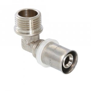 Угольник 26 мм х 1" нар. р. VALTEC для подключения труб из сшитого полиэтилена и металлопластика 26 (3,0) / Пресс-фитинг под резьбовое соединение