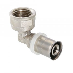 Угольник 20 мм переходной на вн.р. 3/4" VALTEC для труб из сшитого полиэтилена и металлопластиковых 20(2,0) / Пресс-фитинг угловой под резьбу