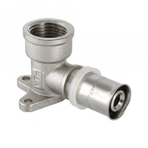 Пресс-водорозетка 20 мм х 1/2" вн.р. для труб из сшитого полиэтилена и металлопластика 20(2,0) VALTEC для подключения смесителя, сантехники в ванной