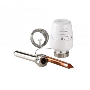 Термоголовка 20-60 C М30x1,5 VALTEC жидкостная, с выносным датчиком и погружной гильзой / Термостатическая головка на насосно-смесительный узел ТП