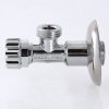 ᐉ Вентиль 1/2" х 3/8" нар.р. VALTEC угловой, с декоративной чашей / Латунный кран для подключения сантехники, стиральной машины с гибкой подводкой VT.281.GBC.0403 ✅ фото | VALTEC ⭐ Pro-Greem