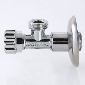 ᐉ Вентиль 1/2" х 3/8" нар.р. VALTEC угловой, с декоративной чашей / Латунный кран для подключения сантехники, стиральной машины с гибкой подводкой ✔️ фото | ⏩ Pro-Greem