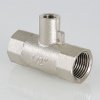 ᐉ Тройник 1/2" х M10 х 1/2" вн.р. VALTEC для погружного термодатчика / Латунный фитинг для подключения датчика температуры счетчика отопления квартиры VTr.250.N.0004 ✅ фото | VALTEC ⭐ Pro-Greem