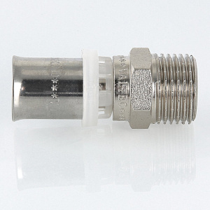 ᐉ Пресс-фитинг 16 мм х 3/4" н.р. для труб из металлопластика и сшитого полиэтилена 16(2,0) VALTEC / Прямое пресс-соединение под наружную резьбу ✔️ фото | ⏩ Pro-Greem