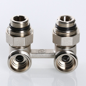 ᐉ Узел нижнего подключения 1/2"х 3/4" Евроконус с адаптером на 1/2" VALTEC угловой для радиатора, межосевое расстояние 50 мм / Мультифлекс для батарей ✔️ фото | ⏩ Pro-Greem