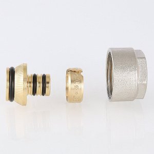 ᐉ Евроконус 3/4" для металлопластиковых труб 20x2,0 мм VALTEC / Фитинг обжимной латунный с накидной гайкой резьба для подключения коллектора ✔️ фото | ⏩ Pro-Greem