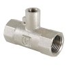 ᐉ Тройник 1/2" х M10 х 1/2" вн.р. VALTEC для погружного термодатчика / Латунный фитинг для подключения датчика температуры счетчика отопления квартиры VTr.250.N.0004 ✅ фото | VALTEC ⭐ Pro-Greem