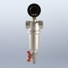 ᐉ Фильтр самоочищающийся промывной 1" ВР VALTEC с манометром и сливным краном / Каскадный грязевик ДУ25 для грубой очистки воды с 2-я сетками VT.389.N.06 ✅ фото | VALTEC ⭐ Pro-Greem