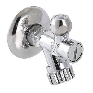 ᐉ Вентиль 1/2" нр х М10 с фильтром для подкл. смесителя с жесткой подводкой VALTEC (латунный хромированный, с декоративной чашей) ✔️ фото | ⏩ Pro-Greem