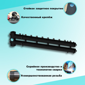 ᐉ Распределительный коллектор с гидрострелкой Север R-М6 (6 контуров) до 70 кВт, 1 1/4" x 1" для котла отопления и насосных групп, круглый профиль ✔️ фото | ⏩ Pro-Greem