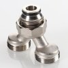 ᐉ Коллекторный разделитель потока на 2 выхода нар.р. 3/4" (евроконус) VALTEC / Гидравлическая стрелка из нержавейки на 2 отвода для коллектора VT.0681.NE.050505 ✅ фото | VALTEC ⭐ Pro-Greem