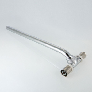 ᐉ Пресс-тройник 16х15х16 мм с хром. трубкой 70 см радиаторный VALTEC / Пресс-фитинг латунный для подключения радиатора к металлопластиковым трубам ✔️ фото | ⏩ Pro-Greem