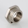 ᐉ Пробка резьбовая на трубу 1/2" нар.р. VALTEC, латунная / Никелированная заглушка с наружной резьбой для проходного коллектора, трубы ДУ 15 VTr.583.N.0004 ✅ фото | VALTEC ⭐ Pro-Greem