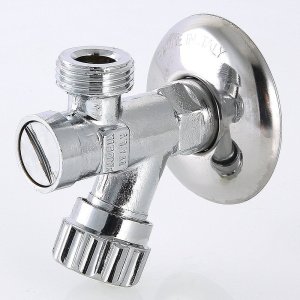 ᐉ Вентиль 1/2" нр х М10 с фильтром для подкл. смесителя с жесткой подводкой VALTEC (латунный хромированный, с декоративной чашей) ✔️ фото | ⏩ Pro-Greem