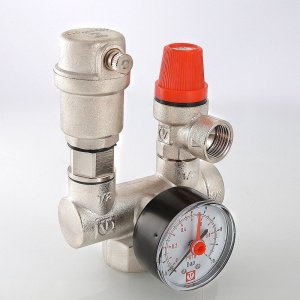 ᐉ Группа безопасности 1" 3 бара для котла и бойлера VALTEC VT.460.0.0 / Для систем отопления и ГВС до 44 кВт, до 10 бар, до 120 C ✔️ фото | ⏩ Pro-Greem