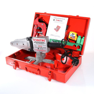 ᐉ Сварочный аппарат для полипропиленовых труб 20-40 мм, 1200 Вт VALTEC / Комплект оборудования для сварки пластика: паяльник, набор насадок, ножницы ✔️ фото | ⏩ Pro-Greem