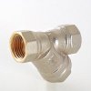ᐉ Фильтр косой сетчатый 1 1/2"ВР VALTEC с сеткой 800 мкм, латунный никелированный, 16 бар / Грязевик грубой очистки воды ДУ40 со сливной пробкой VT.192.N.08 ✅ фото | VALTEC ⭐ Pro-Greem