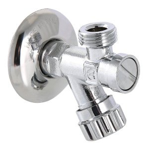 ᐉ Вентиль с фильтром 1/2" х 3/4" нр-нр для подкл. с/т приборов, смесителя или сантехники с гибкой подводкой VALTEC, латунный с декоративной чашей ✔️ фото | ⏩ Pro-Greem