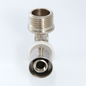 ᐉ Угольник 32 мм х 1" нар. р. VALTEC переходной на резьбовое соединение для подключения труб из сшитого полиэтилена и металлопластика 32 (3,0) ✔️ фото | ⏩ Pro-Greem