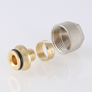 ᐉ Евроконус 3/4" для труб из сшитого полиэтилена 16x2,0 мм VALTEC / Латунный фитинг с накидной гайкой для коллектора теплого пола, VT.4410.NVE.16 ✔️ фото | ⏩ Pro-Greem