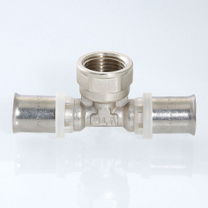 ᐉ Тройник переходной 26 мм x 1/2" вн.р. x 26 мм VALTEC / Пресс-фитинг для присоединения труб из сшитого полиэтилена и металлопластика 26 (3,0) ✔️ фото | ⏩ Pro-Greem