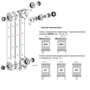 ᐉ Радиатор стальной трубчатый Rifar Tubog TUB 2180-08-D1 [8 секций] ✔️ фото | ⏩ Pro-Greem