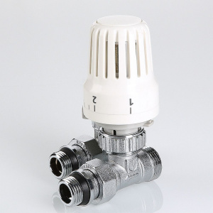 ᐉ Комплект терморегулирующий прямой 1/2"x3/4" VALTEC для подключения радиатора отопления: термоголовка, настроечный и термостатический клапаны ✔️ фото | ⏩ Pro-Greem