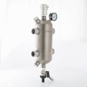 ᐉ Гидрострелка из нержавеющей стали 1 1/4" 200 кВт VALTEC, с манометром и воздухоотводчиком / Гидравлический разделитель для котла отопления ✔️ фото | ⏩ Pro-Greem