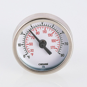 ᐉ Термометр 0-80 C, 1/2" нар.р. VALTEC c погружной гильзой и EPDM-уплотнением / Градусник для измерения температуры теплоносителя системы отопления ✔️ фото | ⏩ Pro-Greem