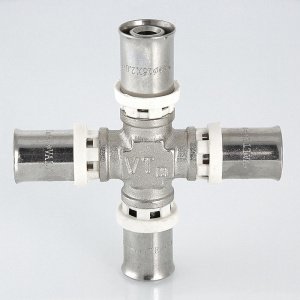 ᐉ Крестовина 20 мм для труб из сшитого полиэтилена и металлопластиковых 20(2,0) VALTEC равнопроходная / Пресс-фитинг для соединения трубопровода ✔️ фото | ⏩ Pro-Greem