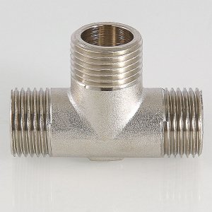 ᐉ Крестовина для труб двухплоскосная 1/2" нар.р. VALTEC, латунный / Резьбовой фитинг ДУ 15 для подключения труб системы отопления и водоснабжения ✔️ фото | ⏩ Pro-Greem