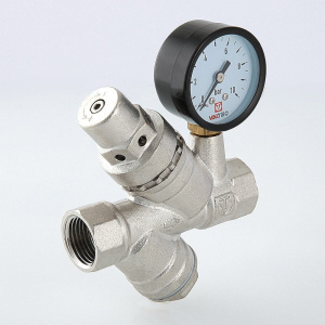 ᐉ Редуктор давления 2-5 бар (преднастройка 3 бар) 3/4" VALTEC с манометром и фильтром / Регулятор давления воды (РДВ) для отопления и водоснабжения ✔️ фото | ⏩ Pro-Greem