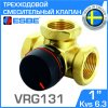 ESBE VRG131 (11601000) DN25, Kvs 6,3, 1" вн.р. - Трехходовой смесительный клапан ротационного типа для системы отопления, теплого пола, бойлера