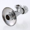 ᐉ Вентиль 1/2" х 3/8" нар.р. VALTEC угловой, с декоративной чашей / Латунный кран для подключения сантехники, стиральной машины с гибкой подводкой VT.281.GBC.0403 ✅ фото | VALTEC ⭐ Pro-Greem