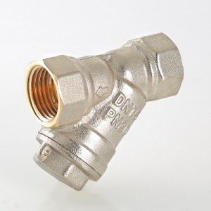 ᐉ Фильтр косой сетчатый 1 1/2"ВР VALTEC с сеткой 800 мкм, латунный никелированный, 16 бар / Грязевик грубой очистки воды ДУ40 со сливной пробкой ✔️ фото | ⏩ Pro-Greem