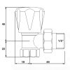 ᐉ Клапан радиаторный угловой 1/2" вн.-нар. Kvs 0,5-2,2 VALTEC ручной / Компактный регулирующий вентиль ДУ 15 для радиатора отопления с полусгоном VT.007.LN.04 ✅ фото | VALTEC ⭐ Pro-Greem