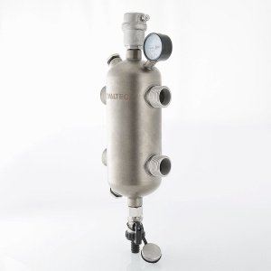 ᐉ Гидрострелка из нержавеющей стали 1 1/4" 200 кВт VALTEC, с манометром и воздухоотводчиком / Гидравлический разделитель для котла отопления ✔️ фото | ⏩ Pro-Greem