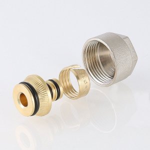 ᐉ Евроконус 3/4" для металлопластиковых труб 20x2,0 мм VALTEC / Фитинг обжимной латунный с накидной гайкой для коллектора отопления и водоснабжения ✔️ фото | ⏩ Pro-Greem