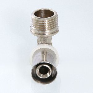 ᐉ Угольник 26 мм x 3/4" с переходом на нар. р. VALTEC / Пресс-фитинг для подключения труб из сшитого полиэтилена или металлопластиковых 26 (3,0) ✔️ фото | ⏩ Pro-Greem