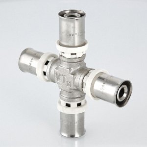 ᐉ Крестовина 20х16х20х16 мм VALTEC для металлопластиковых и пластиковых труб 16(2,0), 20(2,0) / Пресс-фитинг для соединения труб из сшитого полиэтилена ✔️ фото | ⏩ Pro-Greem