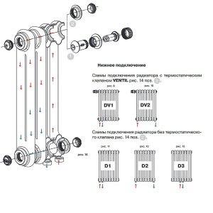 ᐉ Радиатор стальной трубчатый Rifar Tubog TUB 2180-06-D1 [6 секций] ✔️ фото | ⏩ Pro-Greem