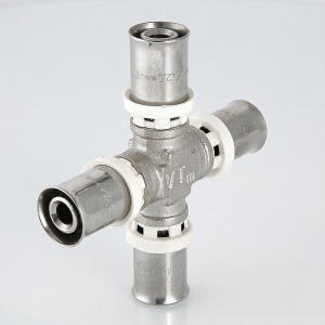 ᐉ Крестовина 16 мм для труб из сшитого полиэтилена и металлопластиковых 16(2,0) VALTEC равнопроходная / Пресс-фитинг для соединения трубопровода ✔️ фото | ⏩ Pro-Greem