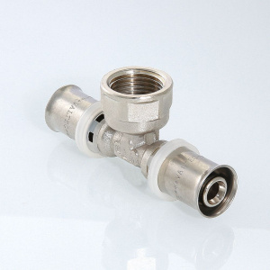 ᐉ Тройник переходной 26 мм x 3/4" вн.р. x 26 мм VALTEC / Пресс-фитинг для присоединения труб из сшитого полиэтилена и металлопластика 26 (3,0) ✔️ фото | ⏩ Pro-Greem