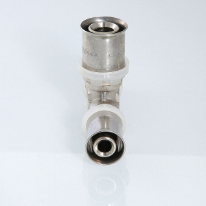 ᐉ Тройник 32х16х32 мм для сшитого полиэтилена и металлопластиковых труб 32(3,0) и 16(2,0) VALTEC / Пресс-фитинг для системы отопления и водоснабжения ✔️ фото | ⏩ Pro-Greem