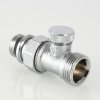 ᐉ Клапан настроечный радиаторный 1/2" x 3/4" Евроконус прямой VALTEC / Регулирующий вентиль с полусгоном на обратку для подключения радиатора отопления VT.020.NER.04 ✅ фото | VALTEC ⭐ Pro-Greem