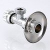 ᐉ Вентиль 1/2" х 3/8" нар.р. VALTEC угловой, с декоративной чашей / Латунный кран для подключения сантехники, стиральной машины с гибкой подводкой VT.281.GBC.0403 ✅ фото | VALTEC ⭐ Pro-Greem