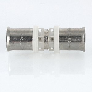 ᐉ Пресс-фитинг 20х20 мм прямой VALTEC для труб из сшитого полиэтилена и металлопластика 20(2,0) / Латунный соединительный элемент для опрессовки трубы ✔️ фото | ⏩ Pro-Greem