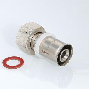 ᐉ Пресс-фитинг 32 мм с накидной гайкой 1 1/4" в.р. для труб из сшитого полиэтилена и металлопласта 32(3,0) VALTEC для подключения сантехники ✔️ фото | ⏩ Pro-Greem